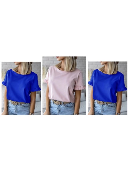 Bluzki damskie Włoskie , Size uni,paczka 6szt,mix kolor