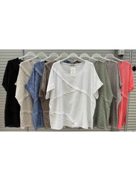 Bluzki damskie Włoskie , Size uni,paczka 6szt,mix kolor