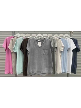 Bluzki damskie Włoskie , Size uni,paczka 6szt,mix kolor