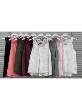 Bluzki damskie Włoskie , Size uni,paczka 6szt,mix kolor