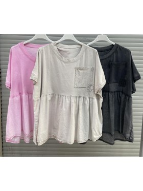 Bluzki damskie Włoskie , Size uni,paczka 6szt,mix kolor