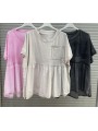 Bluzki damskie Włoskie , Size uni,paczka 6szt,mix kolor