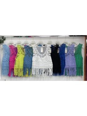 Bluzki damskie Włoskie , Size uni,paczka 6szt,mix kolor