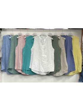 Bluzki damskie Włoskie , Size uni,paczka 6szt,mix kolor