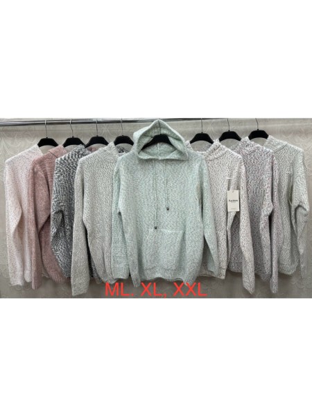 Swetry DAMSKA,size m-2xl,paczka 6szt, mix kolor