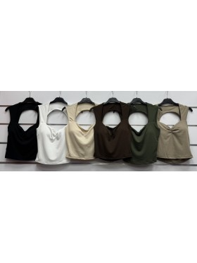 Bluzki damskie wloskie,size uni,paczka 6szt, mix kolor