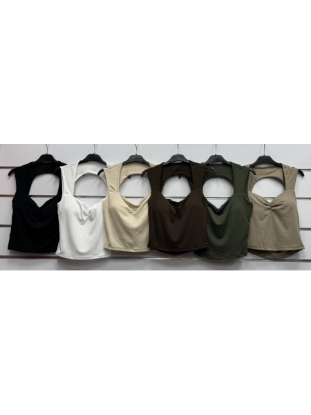 Bluzki damskie wloskie,size uni,paczka 6szt, mix kolor