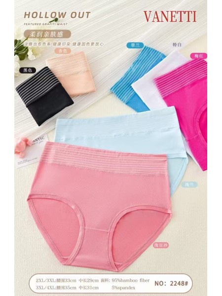 Majtki damskie, size 2-4xl paczka 24szt ,mix kolor