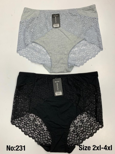 Majtki damskie, size 2-4xl paczka 24szt ,mix kolor