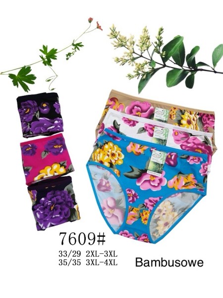 Majtki damskie, size 2-4xl paczka 24szt ,mix kolor