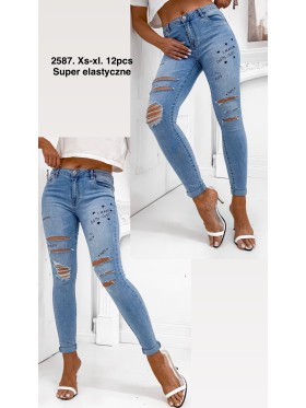Jeansy damskie , size XS-XL paczka 12szt,