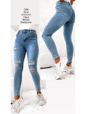 Jeansy damskie , size XS-XL paczka 12szt,