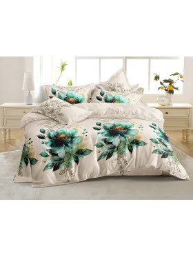 Komplet pościeli 5D 100% satyna - bawełna  4 Częściowy  Rozmiar : 200/220cm
