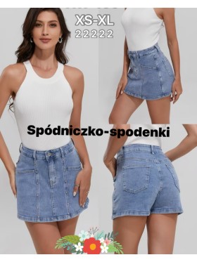 Spódnica krótka jeansowa damska ,size XS-XL, paczka 10szt,