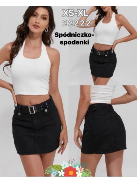 Spódnica krótka jeansowa damska ,size XS-XL, paczka 10szt,