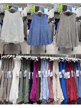 Bluzki   damskie wloskie , Size uni,paczka 6szt,mix kolor