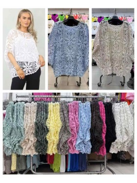 Bluzki   damskie wloskie , Size uni,paczka 6szt,mix kolor