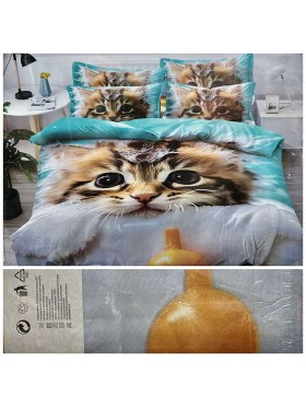 Komplet pościeli 100% satyna - bawełna 4 Częściowy Rozmiar : 200/220cm