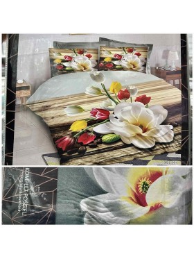 Komplet pościeli 100% satyna - bawełna 4 Częściowy Rozmiar : 200/220cm