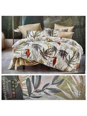 Komplet pościeli 100% satyna - bawełna 4 Częściowy Rozmiar : 200/220cm