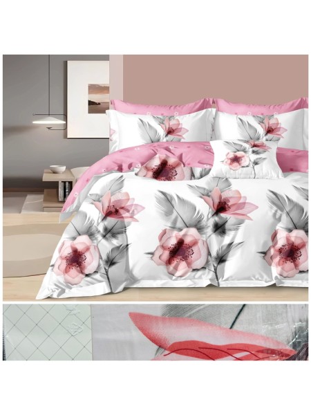 Komplet pościeli 100% satyna - bawełna 4 Częściowy Rozmiar : 160/200cm