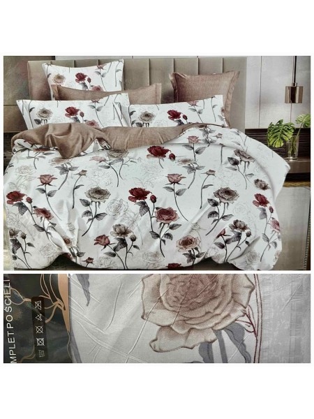 Komplet pościeli 100% satyna - bawełna 4 Częściowy Rozmiar : 160/200cm