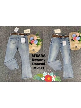 Jeansy damskie M'sara, size M-3xl paczka 10szt,