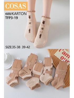 SKARPETY / STOPKI DAMSKIE .SIZE: 35-42, (40PAR/PACZKA) KOLOR JAK NA ZDZIĘCIU