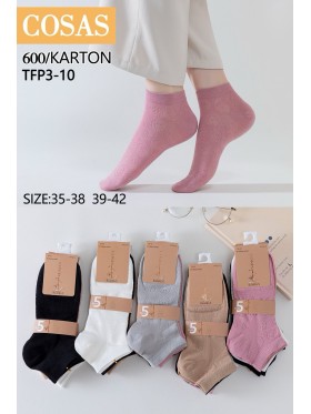 SKARPETY / STOPKI DAMSKIE .SIZE: 35-42, (40PAR/PACZKA) KOLOR JAK NA ZDZIĘCIU