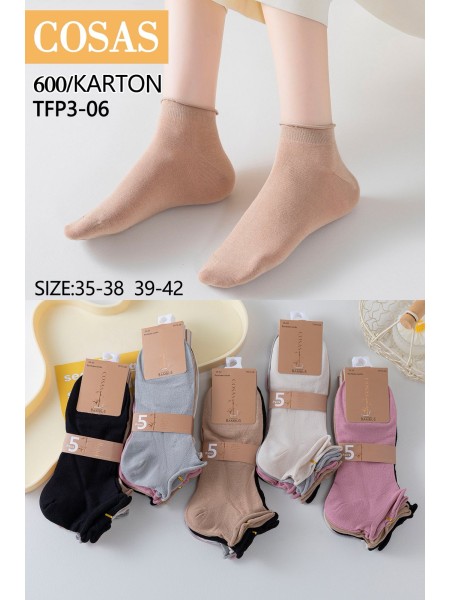 SKARPETY / STOPKI DAMSKIE .SIZE: 35-42, (40PAR/PACZKA) KOLOR JAK NA ZDZIĘCIU
