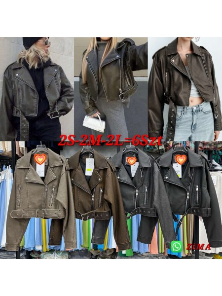 Kurtki skórzane damskie  , Size s-l,paczka 6szt,1 kolor