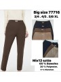 Spodnie damskie , size 3-6XL paczka 12szt,MIX  kolor