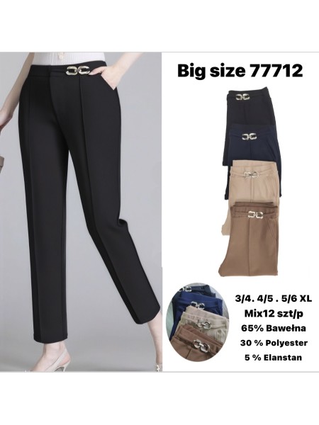 Spodnie damskie , size 3-6XL paczka 12szt,MIX  kolor