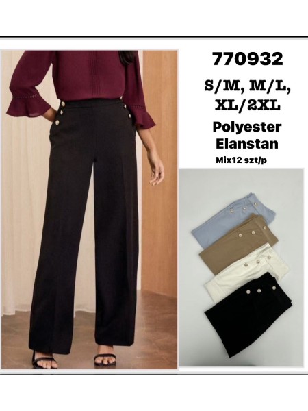 Spodnie damskie , size s-2XL paczka 12szt,MIX  kolor