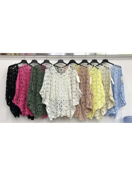 Bluzki damskie wloskie, Size uni,paczka 6szt,mix kolor