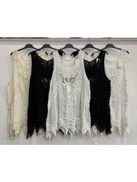 Bluzki damskie wloskie, Size uni,paczka 6szt,mix kolor