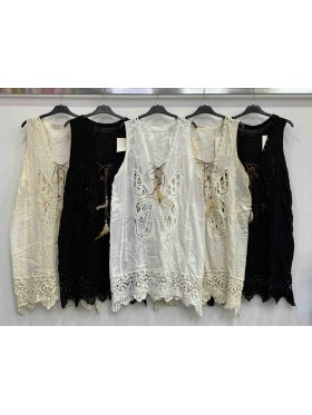 Bluzki damskie wloskie, Size uni,paczka 6szt,mix kolor