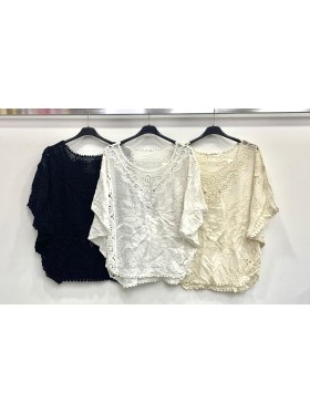 Bluzki damskie wloskie, Size uni,paczka 6szt,mix kolor