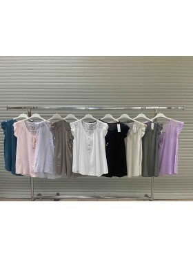 Bluzki damskie wloskie, Size uni,paczka 6szt,mix kolor