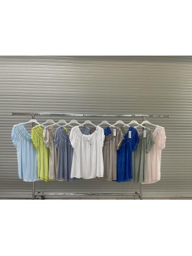 Bluzki damskie wloskie, Size uni,paczka 6szt,mix kolor