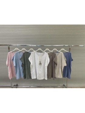 Bluzki damskie wloskie, Size uni,paczka 6szt,mix kolor