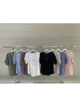 Bluzki damskie wloskie, Size uni,paczka 6szt,mix kolor
