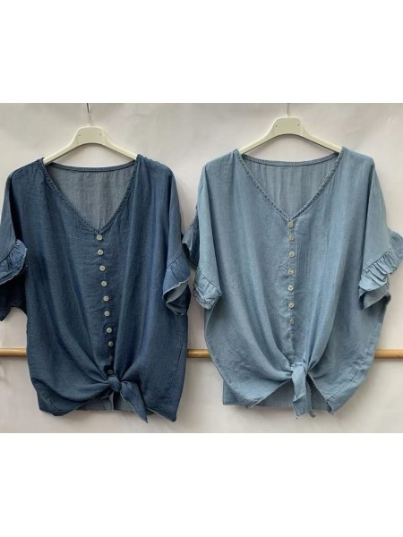 Bluzki damskie wloskie, Size uni,paczka 6szt,mix kolor
