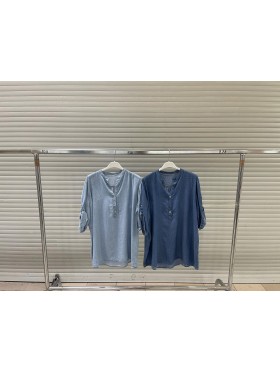 Bluzki damskie wloskie, Size uni,paczka 6szt,mix kolor