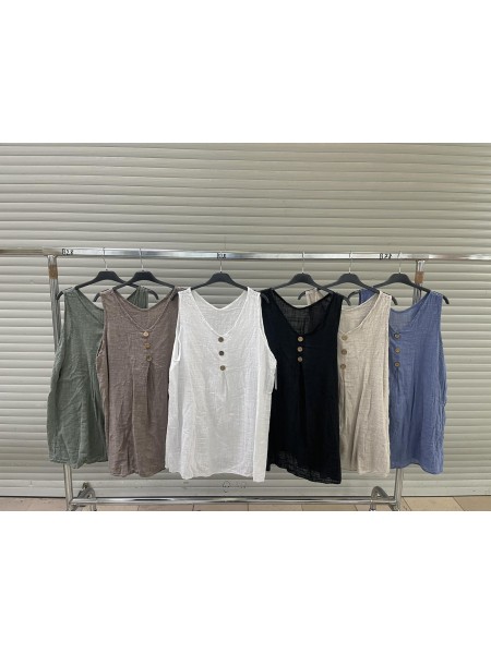 Bluzki damskie wloskie, Size uni,paczka 6szt,mix kolor