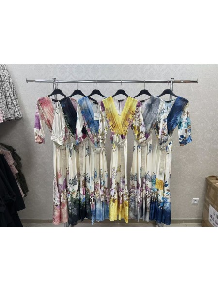 Sukienki damskie wloskie, Size uni,paczka 6szt,mix kolor
