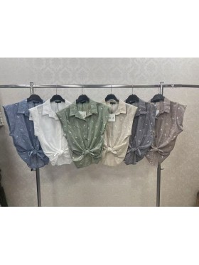 Bluzki damskie wloskie, Size uni,paczka 6szt,mix kolor