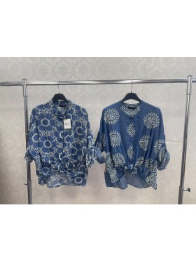 Bluzki damskie wloskie, Size uni,paczka 6szt,mix kolor