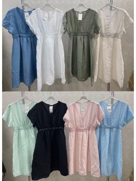 Sukienki damskie wloskie, Size uni,paczka 6szt,mix kolor
