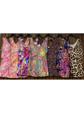 Bluzki damskie wloskie, Size uni,paczka 6szt,mix kolor